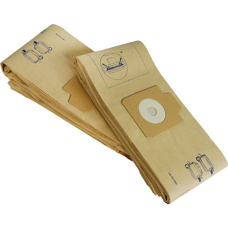 Nilfisk Advance 1407015040 Disposable Dust Bag Kit; Set of 10 White Paper Vacuum Bags for Nilfisk and Euroclean GD930 4 Gallon Commercial Canister Vacuums; Standard Filtration; 2 Ply for Dry Pickup